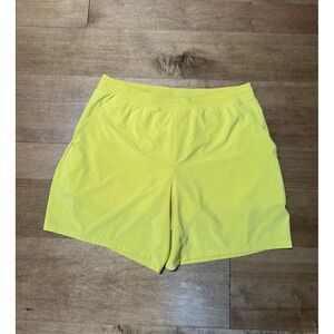 Lululemon Pace Breaker 7" Lined Yellow Athletic Casual Shorts Men's Size XXL